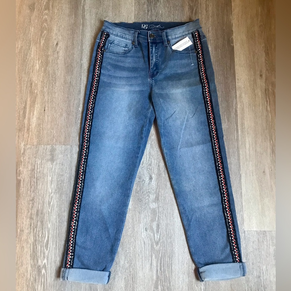 DG2 Raw Fringe Edge Side Stripe Jeans -New!  Size 4T - Tall